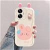 hdqICase Custodia Cartone Animato 3D Compatibile con Realme C55 | Cover TPU con Bordi Curvi Antiurto,con Simpatici Conigli,Rane e Orsi