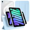 ZORSOME Custodia magnetica staccabile per iPad mini 7 A17 Pro 2024/Mini 6 2021 da 8,3 pollici, antiurto, trasparente, con supporto verticale e orizzontale, con funzione di accensione/spegnimento automatico