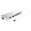 j5create Hub USB 3.0 con HDMI, VGA, RJ45 Gigabit Ethernet, 2 porte USB 3.1 Type-A Adattatore di trasferimento dati ad alta velocità per Mac, Windows, desktop-Supporta una risoluzione fino a 2K(JUD380)