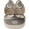 pocobob Z - Beige Gold - Auricolari wireless ultra-compatti - Compatibili con app iOS e Android - Cuffiette Bluetooth perfette anche per dormire, con microfono integrato