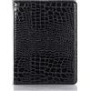 DMaos iPad Pro 11 pollici 2021 2020 2018 Custodia per le Donne, iPad Air 4th 10.9 '', DMaos Crocodile Reflector Supporto in Pelle sintetica Folio Smart Cover con Portamatita Carta - Nero