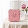 Generic Heart Electronics, custodia organizer con cerniera, per cavi, auricolari, monete, borsa portatile da viaggio (rosa)