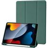 Palkitsee Custodia Cover Compatibile con iPad 9 8 7 Generazione (10.2 Pollici, 2021/2020/2019), Supporta la Carica di Pencil 2nd Gen, Auto Sveglia/Sonno (Verde Pino)