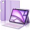 Occtingkind Per iPad Air 13 (M4/M3/M2) Cover Tastiera con RGB Italiana | Con Retroilluminazione 7 Colori - Custodia Keyboard, Utilizzo ottimale, Tastiera per iPad Air 13 & Pro 12.9 Lilla