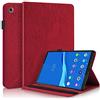 Succtopy Succtop Custodia Lenovo Tab M10 Plus 10.3 Pollice Cover Pelle PU Portafoglio Funzione Stand Flip Con Coperchio Penna Custodia Lenovo Tab M10 Plus 10.3 Pollice FHD (2a generazione） Rosso