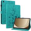 Rosbtib Custodia Cover Samsung Galaxy Tab A9 Plus/ A9+ 11 Pollici 2023 (SM-X210/ X216/ X218), Slim Fit Folio Pieghevole Cover Protettiva con Slot per schede Chiusura Magnetica Cover, Gigli verdi
