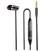 LINHUIPAD Singolo auricolare Un lato tappi per le orecchie con microfono 3,5 mm Plug Singolo auricolare Stereo Sound Cavo rinforzato compatibile Radio
