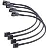 Gebildet 4pz 4Pin PWM Prolunga Ventola Connettore Cavo di Alimentazione Maschio a Femmina per Computer Compatibile con Ventola PWM 4Pin e 3Pin(42cm)