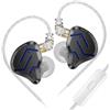 CCA KZ ZSN PRO - Cuffie per monitor da 5,1 cm, 1BA+1DD 5 driver IEM, con copertura in metallo, auricolari HiFi cablati, con cavo staccabile a 2 pin, per musicisti, DJ batteristi audiofili
