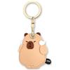 AXFEE Airtags Portachiavi in PU Pelle, Porta Air Tag per GSP Apple-Capibara | Airtag Cover per Chiavi Zaini e Animale, Portatile, Anti-graffio, Mantiene un Segnale Forte