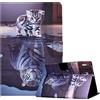 CXTcase Custodia per Lenovo Tab P11 (2nd Gen) 11.5 2022,PU Intelligente Tablet Cover Lenovo Tab P11 (2nd Gen) 11.5 2022,Tablet Custodia con Slot per Schede,Gatto e Tigre