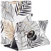 RLINGX Custodia per iPad 9a / 8a / 7a Generazione (2021 2020 2019) 10.2 Pollici - 360 Gradi di Rotante Cover Protettiva Case con Auto Sonno/Sveglia (Golden Leaves)