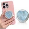 BDEPSTR Supporto per Smartphone a Forma di Cuore - Impugnatura Estensibile con Base Stabile - Colore Blu- Adatto per Video e Videochiamate