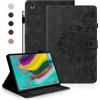 Auslbin Custodia per Samsung Galaxy Tab S5e (2019) 10.5, Cover Protettive Retrò Tab S5e 2019 T720/T725 in Tinta Unita in Rilievo, Design con Fibbia Magnetica, Funzione Supporto, Nero