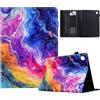 Generico DayQiQiPu Cover per Amazon Fire HD 8 (8 Pollici, 6a/7a/8a Gen, 2016/2017/2018) Motivo a Olio Colorata Flip Stand Fessura per la Carta Copertura Protettiva con Auto Sveglia/Sonno,01