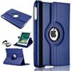 TechDealsUK Custodia con Rotazione di 360 Gradi per Apple iPad Mini 1, 2 e 3-7.9 (2012, 2013, 2014) Supporto in Materiale di Pelle Sintetica (Blu Navy)