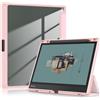 Yiernuo Custodia Compatibile Onyx Boox Note Air4 C/Air3 C/Air 3 B/W 10,3 Pollici ePaper Tablet,Traslucido Cover con Funzione Supporto e Auto Sveglia/Sonno,Rosa