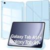 EspZanthic Custodia per Samsung Galaxy Tab A11+ Plus/A9+ Plus 11 Pollici (2025/2023) con Portapenne, 6-in-1 Angoli di Visione Multipli Supporto a Forma di Y, Cover Trasparente Posteriore
