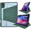 idudao Custodia Cover per Xiaomi RedMi Pad 2 11 pollici 2025,360 rotazione multi-angolo trasparente Indietro Case per tablet con portapenne, Verde Scuro