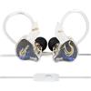 Keephifi ear Phoenix Gaming Cuffie con Micro, In Ear Bassi Potenti 10 mm Dual-Magnet DD, IEM Noise Cancelling per PS5