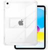 nulala Custodia trasparente per iPad Pro 12.9 pollici (3 ° 4 ° 5 ° 6 °), anti-giallo, antigraffio TPU+PC trasparente antiurto copertura tablet con portamatite e supporto per iPad