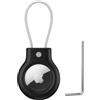 Oumida Custodia per Apple AirTag Ciondolo Secure con cavo, robusta chiusura di sicurezza anti-perdita Airtag Case, con chiave esagonale, per portachiavi, bagagli, ecc. (nero)