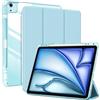 ProCase Cover iPad Air 13 Pollici M3 2025/ M2 2024 con Portapenna (Modello:A3268 A3269 A2898 A2899 A2900), Custodia iPad Air 6 Generazione 13 Auto Svegliati/Sonno -Blu