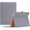ProCase (2017/2015 Vecchio Modello) Custodia per iPad Pro 12.9, Cover con Auto Sveglia/Sonno Funzione e Angoli di Visuale Multipli, Tasca per Schede Documenti per 2017/2015 iPad Pro 12,9"-Grigio