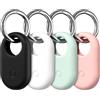 Diruite 4 Pezzi Portachiavi Cover Protettiva per Samsung Galaxy SmartTag 2 Custodia,Portatile Anti-Graffio Silicone Localizzatore Chiavi Case per Samsung Galaxy SmartTag 2