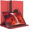 EAZY CASE - Custodia per Samsung Galaxy Tab S8 Plus / S7 Plus tablet Cover protettiva Smart Cover Supporto rotante Astuccio pieghevole 360° girevole con funzione stand Similpelle Rosso