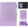 Generico DayQiQiPu Cover per Universale Tutti i Marchi Tablet 8,0 Pollici (Sotto 9 Pollici) Leggera Custodia Protettiva Motivo Glitterato Custodie con Supporto Ribaltabile Caso Portafoglio, Viola