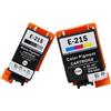 Generico Cartuccia d'inchiostro a pigmenti, compatibile con Epson, WF-100 | T215 T-215 215 E-215, nero/colore, 10ML nero 12ML colore(T215-1set-2PCS)