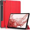 Kepuch Custer Cover per Samsung Galaxy Tab S9+ S9 Plus 12.4 SM-X810 SM-X816B SM-X818U,PU-Pelle Case Custodia - Rosso