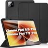 DUX DUCIS Custodia per Xiaomi Mi Pad 8/8Pro, Xiaomi Pad 7/7 Pro 11,2, Nero | con Portapenne, Auto Sonno/Guardia, Sottile Antiurto Morbido TPU Cover Protettiva