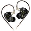 keephifi KZ DQS Auricolari in ear monitor con cavo, 1DD driver dinamico, cuffie con filo semi-aperti HiFi cuffie in ear monitor 2 pin 3,5 mm, kz auricolari con filo da gioco (senza micro)