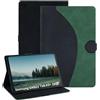 Auslbin Custodia per Samsung Galaxy Tab A9+ / A9 Plus 11 2023, in pelle PU con funzione di supporto, compatibile con Tab SM-X210 / SM-X215, stile business classico con slot per schede, Verde