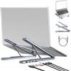 CISSIYOG Supporto per Laptop,con Docking Station usb c 7in1,Supporto PC Portatile | Laptop Stand Ergonomico,HDMI 4K, 2xUSB3.0, 1xSD, 1xUSB C, 100W PD,Regolabile in Altezza,Pieghevole,con MacBook,XPS, ThinkPad
