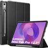 FINTIE Cover per Lenovo Idea Tab Pro 12.7 Pollici 2025 (TB-373FU/ TB-375FC) | con Portapenne - Sottile Leggero Custodia Posteriore in Morbido TPU con Auto Sveglia/Sonno, Nero
