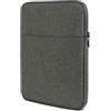 moex Custodia per tablet Acer Iconia Tab A10 - Custodia con scomparto per accessori, fibra di poliestere, minimalista con chiusura lampo, impermeabile, grigio scuro