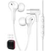ACOCOBUY Auricolare USB C Cuffie Angolato 90 Gradi per Google Pixel 10a 11 | Tipo C Magnetico Wired Auricolare Cuffie con Microfono per iPhone 18 Pro 17 16 per Samsung A16 A17 S26 per Xiaomi 17 bianco