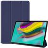 SATURCASE Custodia per Samsung Galaxy Tab S5e 10,5 SM-T720 T725, in pelle PU, con apertura a libro, supporto pieghevole, protezione per tablet con funzione Auto Sleep/Wake (Blu Scuro)