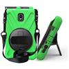 MUDASANQI Custodia per Samsung Galaxy Tab Active 2 8.0 T390 T395 T397, robusta custodia protettiva con supporto S-Pen + supporto rotante + tracolla per tablet Samsung Tab Active 2 8.0 pollici 2017 (verde)