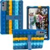 AKNICI Custodia Silicone per TECLAST T65PLUS/ TECLAST T65/ DOOGEE Tab G6 Max/TABWEE T60 Pro/OSCAL PAD 200 Tablet 13.4 Pollici, Protettiva Cover con Supporto Integrato, Blu Scuro
