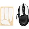 kwmobile Nastro Antiscivolo per Mouse da Gioco Compatibile con Logitech G502 Griptape - Facile da Applicare e Sottile - 0,5 mm - bianco