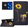 CASAFUNY Custodia per iPad Air 11 Pollici M3/M2 (2025/2024), iPad Air 5/4 (2022/2020, 5a/4a) Custodia Protettiva Magnetica Cover con TPU Copertura, Elefante dei fiori