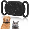 Ainiv Cani Porta Collare Compatibile con Samsung Galaxy SmartTag 2, SmartTag2 Impermeabile Case Flessibile in Silicone, Cover per SmartTag2 Tracker, Anti-Graffio, Protezione Case Cover, Nero