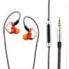 Linsoul Salnotes Zero HiFi 10 mm Dynamic Driver in-Ear Auricolare IEM composito con piastra frontale in acciaio inossidabile staccabile 2 pin cavo OFC (arancione, con microfono, 3,5 mm)