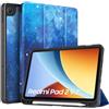 TiMOVO Cover per Xiaomi Redmi Pad 2 9,7 Pollici 2026 con Portapenne | Cielo Stellato Blu, TPU Morbido, Attivazione/Sospensione Automatica