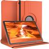 EAZY CASE - Custodia protettiva per Samsung Galaxy Tab A11 Plus da 11 Smart Cover - Custodia girevole a 360° - Con funzione di supporto - Pelle sintetica - Arancione