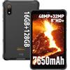 Ulefone Armor Pad Pro Tablet Rugerizzato, 7650 mAh, Impermeabile IP69K 16GB+128GB Octa-Core, Tablet 8 Pollici, IP68K Camera 48MP+32MP Android 14, Dual SIM 4G, 3 Card Slots, Connettore uSmart/GPS/NFC